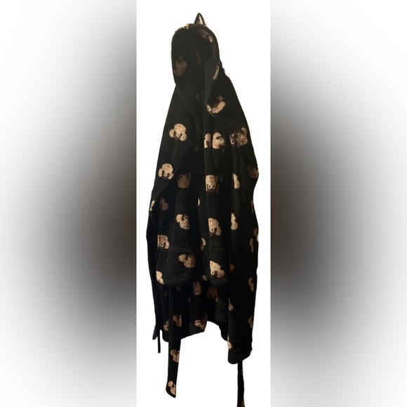 La SENZA “Critter Comfort” Black Fleece Robe – S/M - Picture 1 of 3